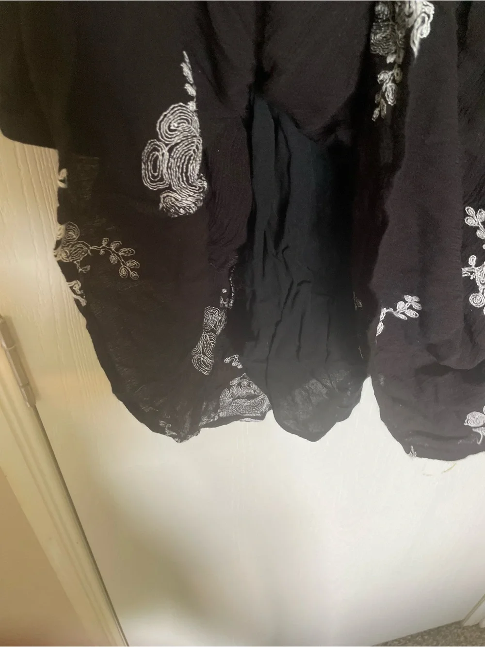 Altar’d State Black Floral Embroidered Swing Tunic Dress